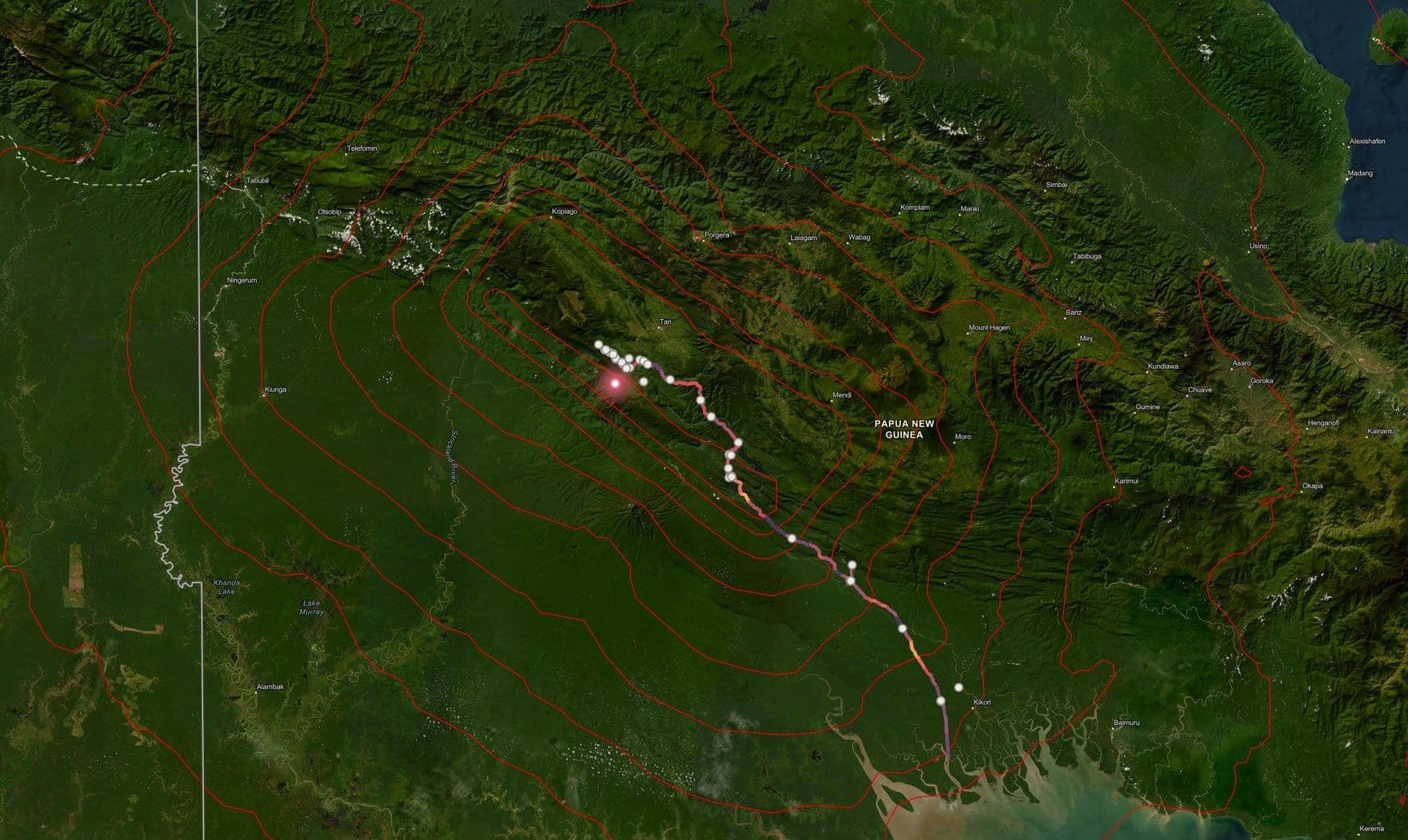 Seismic hazards along an LNG pipeline in Papua New Guinea